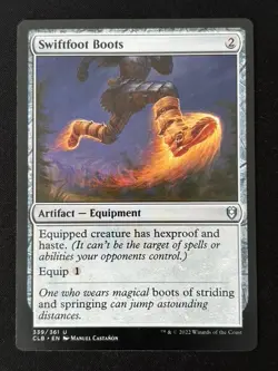 1x MTG Swiftfoot Boots - Commander Legends: Battle for Baldur's Gate (CLB) #339 - Image 1