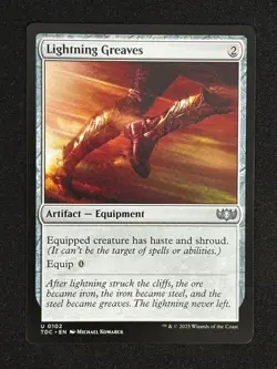 1x MTG Lightning Greaves - Commander: Tarkir: Dragonstorm (TDC) #102 - Magic - Image 1