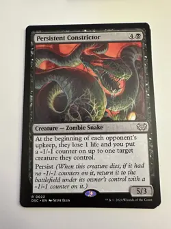 x1 Persistent Constrictor R MTG Commander: Duskmourn: House of Horror M/NM, Engl - Image 1