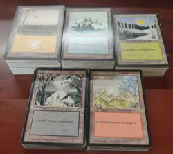 300+ Basic Land ~ Tempest Mirage Ice Age ~ mtg Vintage Mana MIXED Lot Played - Image 1