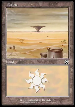 [1x] Plains (334) - Foil Slight Play, English Mercadian Masques MTG Magic - Image 1