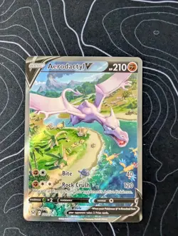 Pokemon TCG Aerodactyl V 180/196 2022 Lost Origin Alt Art Full Art NM/Mint - Image 1