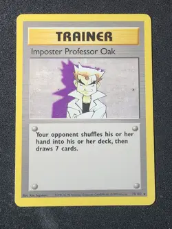 Imposter Professor Oak 073/102 Base Set Rare Pokemon Trainer - Image 1