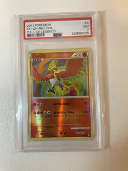 PSA 7 NM Ho-oh Reverse Holo Pokemon 2011 Call of Legends #9 - Image 1