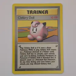 Pokemon TCG Clefairy Doll Base Set Trainer 70/102 Unlimited Rare LP - Image 1