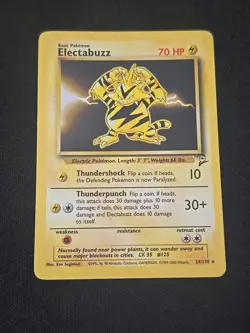 Electabuzz 024/130 Base Set 2 Regular Black Star Rare Pokemon TCG Light Played - Image 1