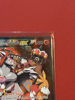 Pokemon TCG Team Magma's Groudon EX 15/34 Double Crisis Holo Rare Slight Crease - Image 2