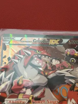 Pokemon TCG Team Magma's Groudon EX 15/34 Double Crisis Holo Rare Slight Crease - Image 4