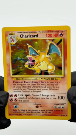 1999 Pokemon Charizard 4/102 Near Mint Holo Rare Unlimited Vintage WOTC Base Set - Image 2