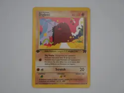 2000 Pokemon Team Rocket Diglett 1st Edition #52/82 NM - Image 1