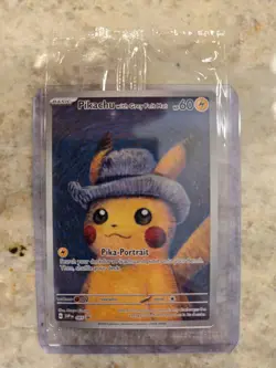 Pikachu with Gray Felt Hat Van Gogh Promo SVP #085 Pokemon Sealed - Image 1
