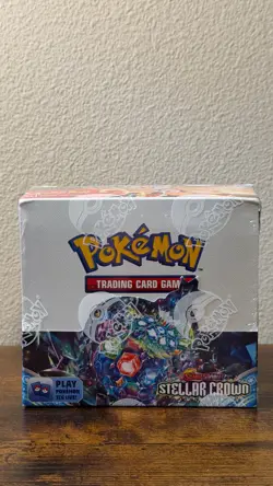 Pokemon TCG Stellar Crown Booster Box Factory Sealed WITH ACRYLIC CASE!!! - Image 1