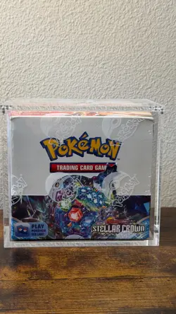 Pokemon TCG Stellar Crown Booster Box Factory Sealed WITH ACRYLIC CASE!!! - Image 2
