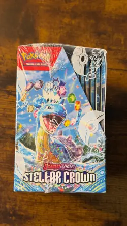 Pokemon TCG Stellar Crown Booster Box Factory Sealed WITH ACRYLIC CASE!!! - Image 5