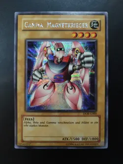 YUGIOH 2003 | GAMMA THE MAGNET WARRIOR | DOR-G003 | GERMAN PRISMATIC | VG - EX - Image 1