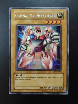 YUGIOH 2003 | GAMMA THE MAGNET WARRIOR | DOR-G003 | GERMAN PRISMATIC | EX - NM - Image 1