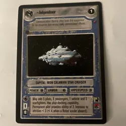 STAR WARS CCG DEATH STAR II RARE CARD INDEPENDENCE - Image 1
