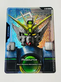 Wing Gundam Zero Foil Resource R-004 C+ NM Alt Art MS Newtype Rising Card Game - Image 3