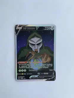 MF DOOM V HOLO Pokemon TCG Custom Trading Card Sword & Shield - Doomsday Hip Hop - Image 1