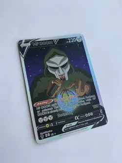 MF DOOM V HOLO Pokemon TCG Custom Trading Card Sword & Shield - Doomsday Hip Hop - Image 2