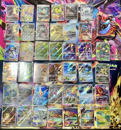 Lot Of 50 Pokemon TCG Set FULL ART HOLO Rare Cards Assortment Collection - Image 1