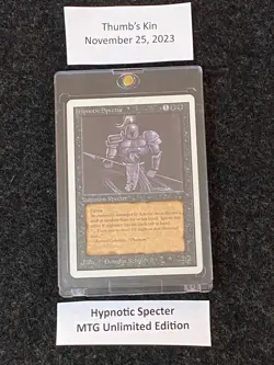 MTG Unlimited Edition Hypnotic Specter Vintage Card Excellent Condition - Image 1