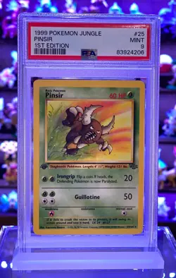 Pinsir 1st Edition 25/64 PSA 9 1999 Pokemon Jungle Non-Holo Graded Card - Image 1