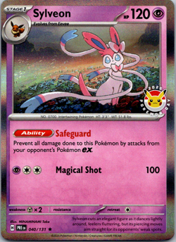 Sylveon 2025 Pokemon Day Stamped 040/131 Holo Foil Exclusive Promo Card - Image 1