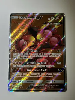 🔥Buzzwole GX 104/111 Crimson Invasion NM Full Art Ultra Rare Pokemon Card🔥 - Image 2