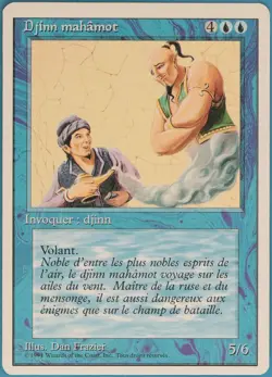 Mahamoti Djinn (WB) Revised (FRENCH) NM Blue Rare MTG CARD (ID# 104475) ABUGames - Image 1