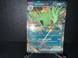 Tyranitar ex 064 Pokemon Prismatic Evolutions Double Rare Stamped Promo Card NM+ - Image 1
