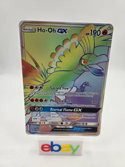 SM80 Ho-Oh GX Full Art JUMBO Promo Card Pokemon SM Black Star Promos 2017 - Image 1