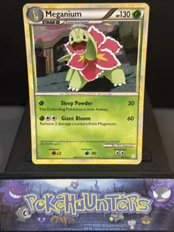 Pokemon Card Meganium 26/123 Holo Rare HeartGold & SoulSilver Light Play - Image 1