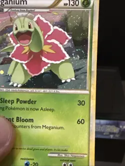 Pokemon Card Meganium 26/123 Holo Rare HeartGold & SoulSilver Light Play - Image 5