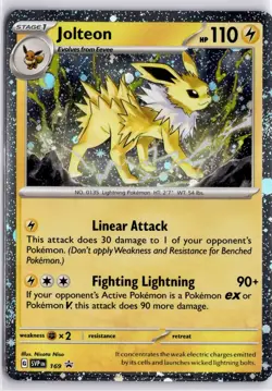 Jolteon SVP169 SV Black Star Promo Pokemon Card Trading Card TCG - Image 1