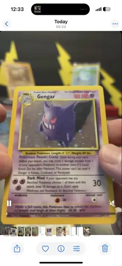 Pokemon Gengar TCG Fossil Holo Card 5/62 NM/Mint - Image 3