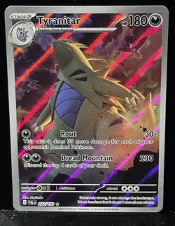 Pokemon TCG Tyranitar Scarlet & Violet Paldea Evolved Card 222/193 - Image 1