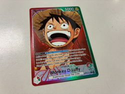 Monkey D Luffy OP13 Manga Leader Rare One Piece Card English Carrying On His Wil - Image 1