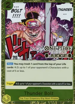 One Piece Card Game TCG English Thunder Bolt #OP03-121 - JUDGE STAMP foil (NM) - Image 1