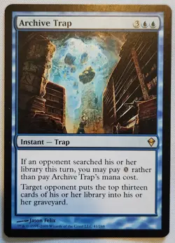 MTG Magic [x1] Archive Trap [x1] Zendikar M/NM - Image 1