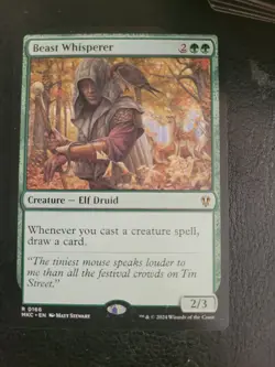 Beast Whisperer MKC Magic MTG #0166 Elf Druid Commander Murders Karlov Manor LP - Image 1