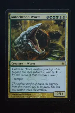 Magic The Gathering MTG AUTOCHTHON WURM Ravnica: City of Guilds LP Played - Image 1
