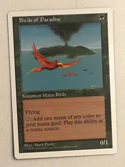 MTG Magic the Gathering Birds of Paradise - Fifth Edition - NM/Never Played - Image 1