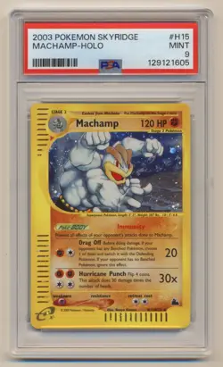 PSA 9 Pokemon Skyridge Holo Rare Machamp H15/H32 MINT Condition! - Image 1