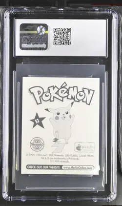 Pokemon Charmeleon #S3 Merlin Sticker Series 1 Topps Holo - CGC MINT 9 ! - Image 2