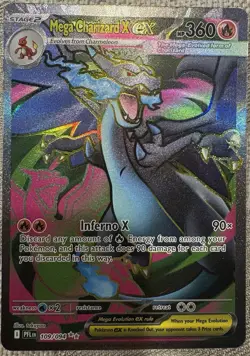 Pokemon Mega Charizard X EX 109/094 Phantasmal Flames Full Art Holo Ultra Rare - Image 1