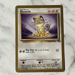 1999 Pokemon Jungle Meowth 56/64 Gold Border Fruit Roll-Up Promo - Image 3