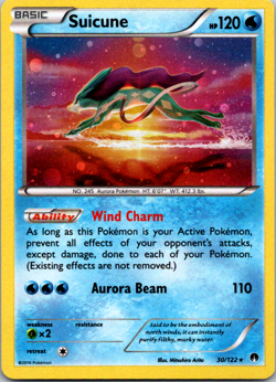 Pokemon TCG Suicune Cosmos Holo Rare 30/122 XY BREAKpoint NM Near Mint - Image 1