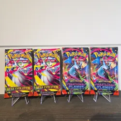 POKEMON TCG BOOSTER PACKS- 4 PACK- MEGA EVOLUTION & PHANTASMAL FLAMES 💎SEALED💎 - Image 1