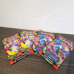 POKEMON TCG BOOSTER PACKS- 4 PACK- MEGA EVOLUTION & PHANTASMAL FLAMES 💎SEALED💎 - Image 5